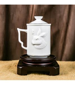 《千岁杯.生肖兔》茶漏杯