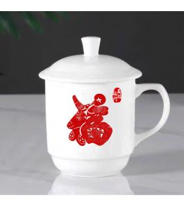 《五福临门》办公杯