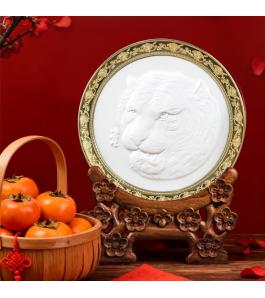 《十二生肖.虎》瓷盘